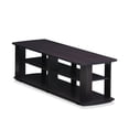 thumbnail image 6 of Furinno Turn-N-Tube Toolless Assembly Black TV Stand for TV up to 50 Inch, 3-Tier Entertainment Center, Open Back TV Console with Cable Management, for Living Room, Bedroom, Dark Mocha, 6 of 7