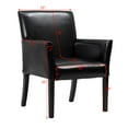 thumbnail image 3 of Giantex Leather Reception Guest Chairs, Ergonomic Executive Side Sofa w/Padded Seat, 1, 3 of 5