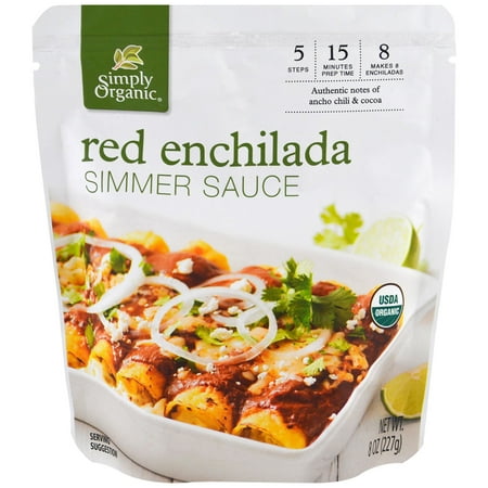 Simply Organic, Organic Simmer Sauce, Red Enchilada, 8 oz (pack of