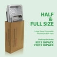 thumbnail image 5 of Aluminum Foil Pans 20 Pack, 9x13 10 Pack, 21x13 10 Pack, Disposable Full Size Large & Small Food Containers for Roasting, Restaurants, Cooking, Heating, Buffets, 5 of 6