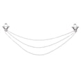 thumbnail image 2 of Nipple Rings Chained 14G Nipple Shield Jewelry Laurel Design Surgical Steel, 2 of 2