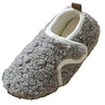 thumbnail image 4 of Kids Toddler Slippers Boys Girls Indoor Fuzzy House Shoes Winter Casual Slip on Barefoot Walking Shoes Lightweight Sneakers Grey 6 Toddler, 4 of 5