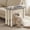 Gray - Left, variant on Couch Protector from Cat Claws, Couch End Table with Cat Scratch Panel and Scratching Posts, Pet Corner Sofa Side Table Scratcher,