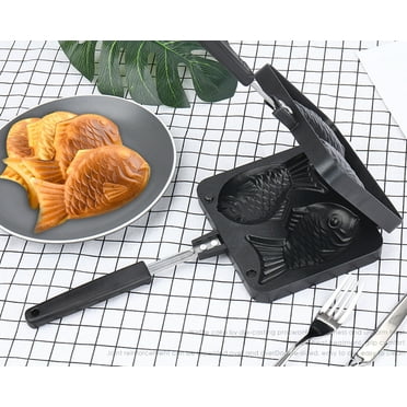 Japanese Taiyaki Fish Shaped Waffle Maker Pan Fish Pattern With 2 Trays Home DIY Cooking Food Gift for New Home