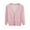 Pink, variant on Women's Ice Silk Knitwear Casual Solid Long Sleeve Button Down V Neck Classic Sweater Knit Cardigan