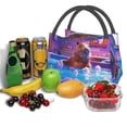 thumbnail image 3 of Fotbe Capybara Bathtub Fun Bolsa Térmica Portátil con Estampado, Bolsa de Entrega de Alimentos Aislada, Bolsa Reutilizable de Gran Capacidad para Comidas y Supermercado, 3 of 6