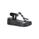 thumbnail image 1 of Sandalias de plataforma con tacón corrido con tiras transparentes y diseño de flores con correa ajustable para mujer, 1 of 5
