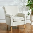 thumbnail image 2 of SAFAVIEH Hazina Modern Style Club Chairs, Beige Stripe (30 in. W x 32.8 in. D x 35.4 in. H), 2 of 12