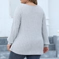 thumbnail image 3 of RXIRUCGD Chandail Décontracté Mode pour Femmes Col Rond à Manches Longues, Gris, Taille : 3TG, 3 of 3