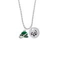 thumbnail image 2 of Delight Jewelry Silvertone Derby Hat with Pipe Silvertone Script Initial Disc - W - Charm Necklace, 20"+3", 2 of 4