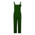 thumbnail image 4 of Fesfesfes Jumpsuit for Women Solid Color Large Size Literary Straps Casual Trousers Jumpsuit, 4 of 5