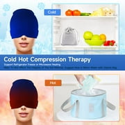 Headache Relief Hat, Ice Cap for Migraines Tension Sinus Headache Relief, Snugly Fit for Head Ice Pack Cap with Gel Ice for Headache Migraine Relief, Compressed Therapy Headache Relief Cap