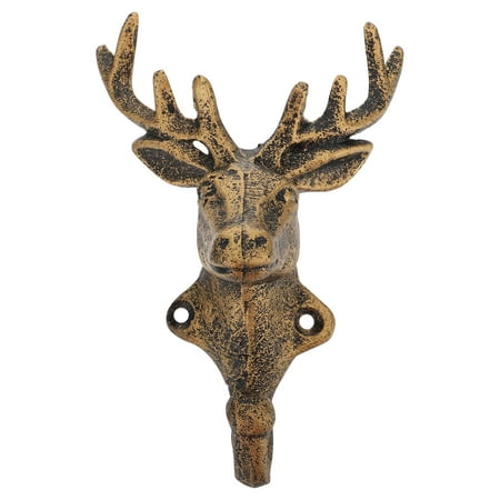 

1 Pc Iron Hooks Home Hooks Decorative Deer Head Shape Hooks Retro Bar Hooks
