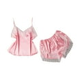 thumbnail image 2 of LSLJS 2PC Women Sexy Lace Patchwork Solid Lingerie Nightwear Underwear Robe Set Sleepwear, Lingerie Sets, 2 of 4