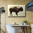 thumbnail image 2 of wall26 - Double Exposure Graphic of a Buffalo and Rocky Mountains - Canvas Art Home Art - 16x24 inches, 2 of 4