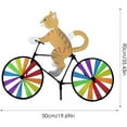 thumbnail image 3 of 3D Animal Riding Bike Windmill,Innovative Cartoon Shape Windmill,Yard Art Decoration Garden Ornament Wind Spinner,Yellow Cat, 3 of 7