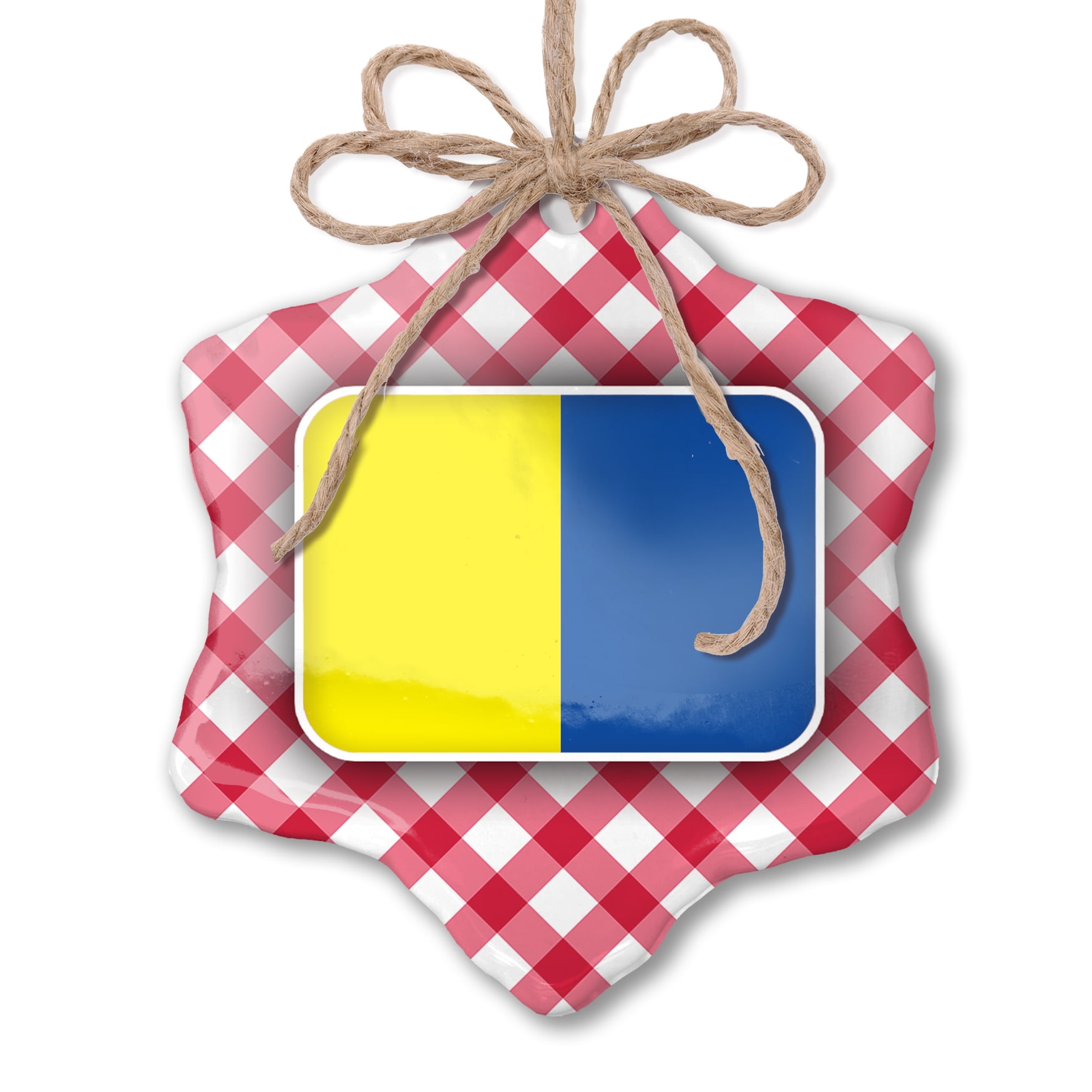 Christmas Ornament K Kilo Flag International Maritime Signal Nautical