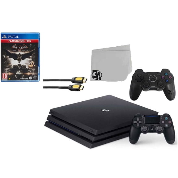 Pre-Owned Sony PlayStation 4 Pro 1TB Gaming Console Black 2 Controller Included with Batman Arkham Knight BOLT AXTION ( )