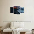 thumbnail image 2 of Elephant Stock Kilauea Volcano By The Coast Wall Art - Horizontal Multi Panel Canvas - Living Room Wall Decor - Nature Multi Panel - Gray And Blue Decor - 30" x 18", 2 of 4