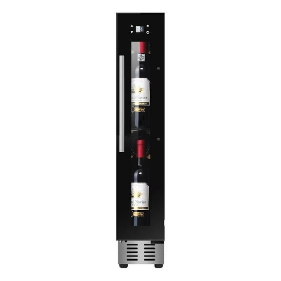Pemberley Row Stainless Steel Black Wine Refrigerator Rectangular LED Display 32.28"x5.90"x20.66" Unassembled