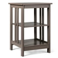 thumbnail image 6 of Nightstand 3-Tier Display Shelf Side Table Sofa End Table Corner Table Brown, 6 of 8