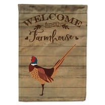 Caroline's Treasures CK6874CHF Ring-necked Common Pheasant Welcome Flag Canvas House Size , Large, multicolor