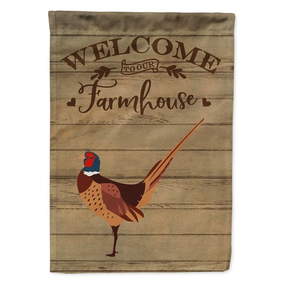 Caroline's Treasures CK6874CHF Ring-necked Common Pheasant Welcome Flag Canvas House Size , Large, multicolor