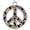 Brown, variant on Delight Jewelry Silver-tone Large Hot Pink Cheetah Print Peace Sign - Silvertone Class of 2026 Delicate Bar Bracelet, 8.5"
