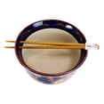 thumbnail image 7 of Mandala Floral Blossoms Purple Ramen Noodles Soup Large 6"D Bowl W/ Chopsticks, 7 of 7