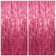 thumbnail image 1 of Telón de fondo de cortina de aluminio, paquete de 2, oropel metálico rosa para fiesta, 1 of 7