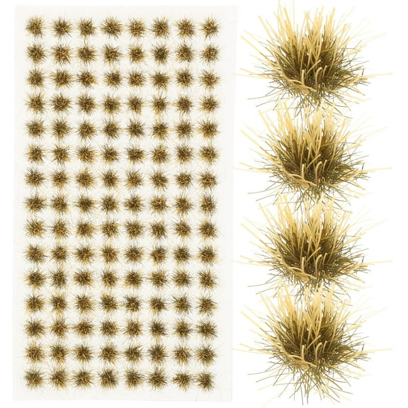 BESTYASH Model Railway Scenery Grass Tuft Resin 104 Pieces Box for Model Train Layouts and Crafts