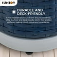 thumbnail image 2 of SUNJOY Aluminum Pool Float Storage Rack, 16-Inch Outdoor Wicker Poolside Float Organizer, Pool Float Caddy for Cushions, Floaties, Noodles, Pool Toys, Navy, 2 of 8