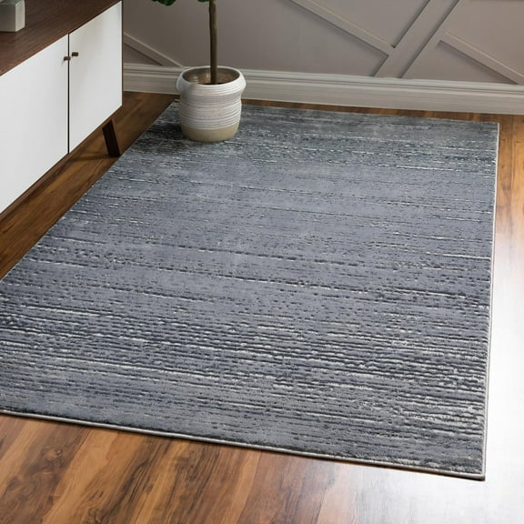 Unique Loom Oasis Collection Area Rug - Calm (9' x 12' Rectangle Gray/Ivory)
