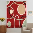 thumbnail image 3 of Geometric Red Sheer Curtains 72 Inches Long, Boho Retro Abstract Circle Black Green Light Filering Curtains, Breathable Simi Curtain Privacy Drapes for Living Room Bedroom Window Treatment, 3 of 9