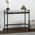 thumbnail image 3 of Henn&Hart 36" Blackened Bronze/Black Grain Metal/Glass Home Office, 3 of 10