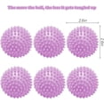 thumbnail image 2 of Lot de 6 Boules de Lavage pour Lessive, Boules pour Vêtements Secs Réutilisables, Boules pour Sécheuse Moelleuses et Antistatiques, Assouplissant Anti-Emmêlement pour Machine à Laver (Violet), 2 of 8