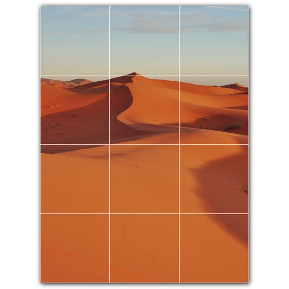 Picture-Tiles.com: Desert Ceramic Tile Wall Mural WAL500474-34XL. 36"W x 48"H using (12) 12" x 12" Ceramic Tiles-Satin Finish