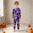 thumbnail image 5 of Futezty Toddler Boys Girls Halloween Pumpkin Pajamas Cute Ghost Print Pjs for Boy Jammies Little Kids Sleepwear Clothes Sets 2T-9T, 5 of 7
