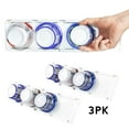 thumbnail image 1 of Storage Theory Yogurt Fridge Organizer - Holds up to 4 Wide-Mouth Vegan and Greek Yogurt Cups Each - Peel and Stick (3 pack), 1 of 8