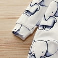 thumbnail image 6 of Baby Boy Clothes 3 Months Baby Boys Summer Bodysuits 6 Months Baby Boys Long Sleeve Elephant Prints Bodysuits White, 6 of 8