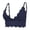 Blue, variant on Xijirk Women Wireless Lace Bralette with Double Thin Straps V Neck Floral Lace for Daily Loungewear,Red,S