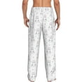 thumbnail image 3 of Goofa Heart Rabbit Printed Soft Pajama Pants for Men, Wide Leg Comfy Casual Lounge Yoga Pants-Large, 3 of 9