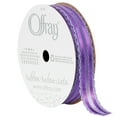 thumbnail image 2 of (3 pack) Offray Ribbon, Purple 5/8 inch Kendra Sheer Ribbon, 9 feet, 2 of 10