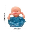 thumbnail image 3 of Limited Time Deal karymi Aquatic Wood Green Potted Little Monk Decoration Brazilian Wood Baby Buddha Statues Table Decor Clearance Sales up to 90% off up to 90% off, 3 of 5