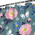 thumbnail image 3 of Pioneer Flower Floral Print Pattern Shower Curtain 84"x72", Bathroom Decorative Shower Curtain Set with 12 Hooks, Waterproof Washable, 3 of 6