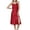 Rose Chaud, variante sur Tnhcpk Chemise de Nuit une Ligne pour Femmes Couleur Unie Satin Brillant Bretelles Croisées Été Aguichant Dos Nu Mi-Longueur Soutien-Gorge de Nuit Chaud Couleur Unie