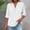 A261 White, variant on Xdegoge Henley Shirts for Women Cotton Linen 3/4 Sleeve V Neck Blouses Casual Button Down Tunic Tops Lightweight Breathable Roll-up Sleeve Work Office Summer Fall Shirts for Women