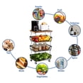 thumbnail image 6 of HaiCube 4-Tier Metal Wire Rolling Cart with Wheels, Stackable Storage Organizer Cart with Top Shelf for Pantry, Kitchen Fruit Snack Book Storage Rack, 6 of 9