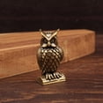 thumbnail image 4 of Brass Figurines Owl Statues Shelf Decors Accent Owl Decorative Objects Tabletop Centerpieces for Home Decors, 4 of 8