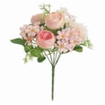 thumbnail image 2 of Artificial Chrysanthemum and Rose Handheld Bouquet, Silk Flower Arrangement for Wedding Decor and Home Styling, Realistic Fake Flower Bundle for Tabletop and Ceremony Aisle Decoration, 2 of 3